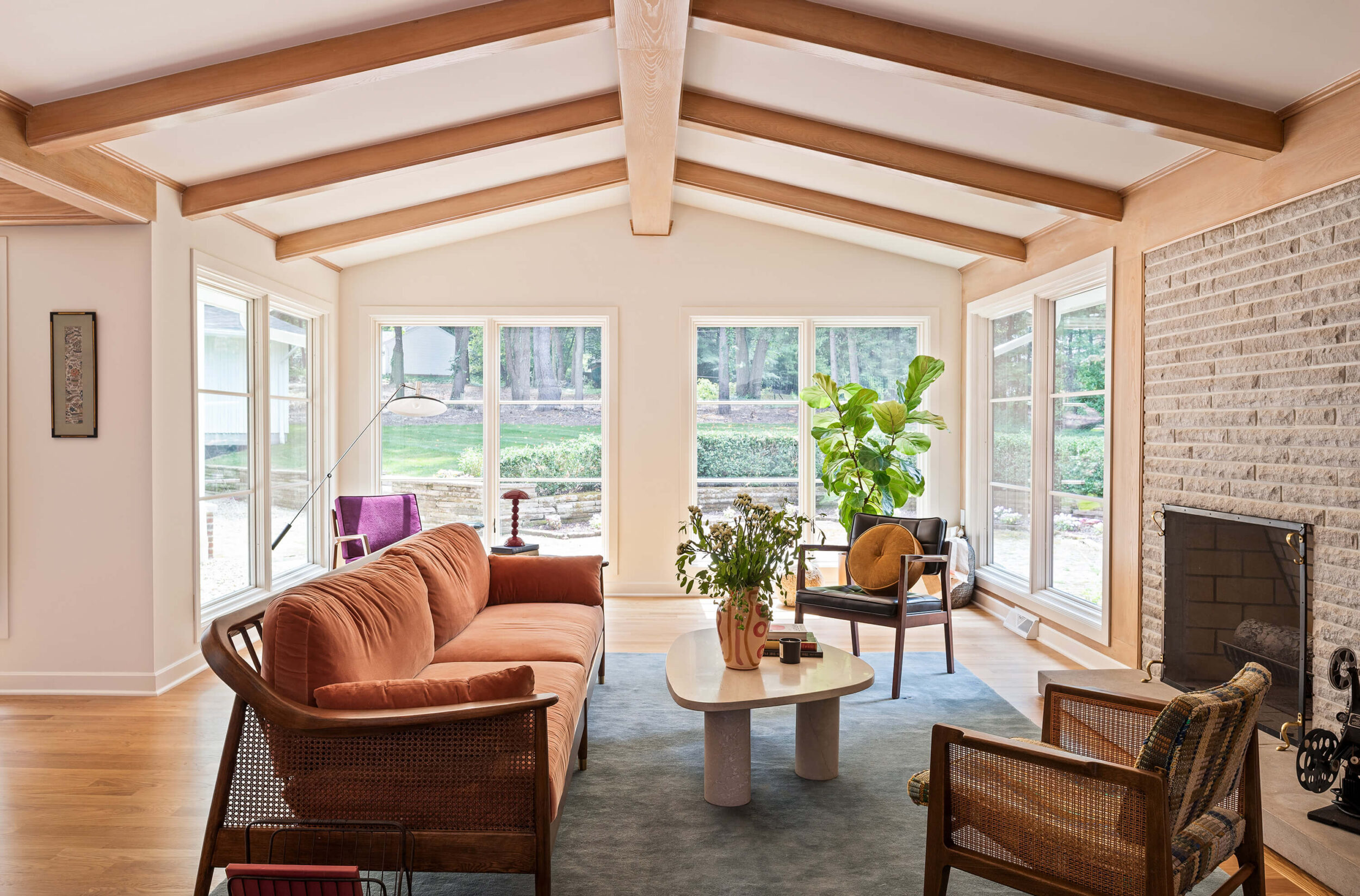 Custom midcentury interior design